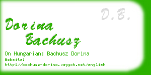 dorina bachusz business card